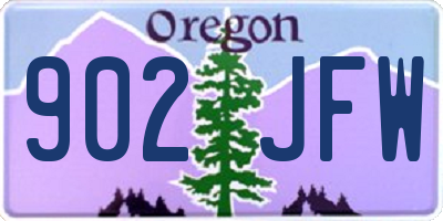 OR license plate 902JFW