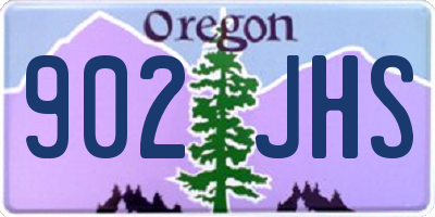 OR license plate 902JHS