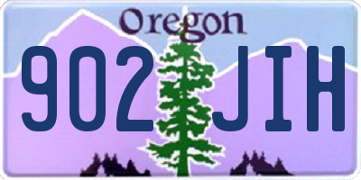 OR license plate 902JIH