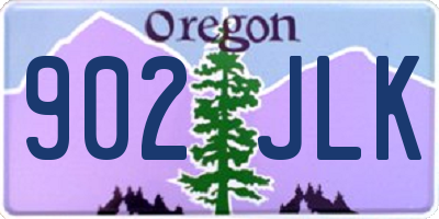 OR license plate 902JLK