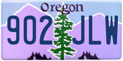 OR license plate 902JLW
