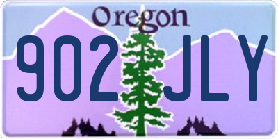 OR license plate 902JLY