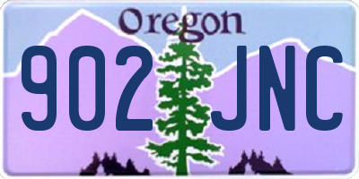 OR license plate 902JNC
