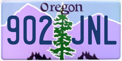 OR license plate 902JNL