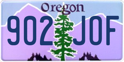OR license plate 902JOF