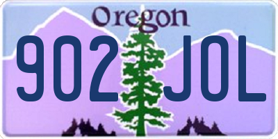 OR license plate 902JOL