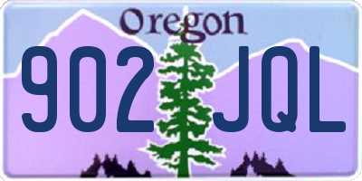 OR license plate 902JQL