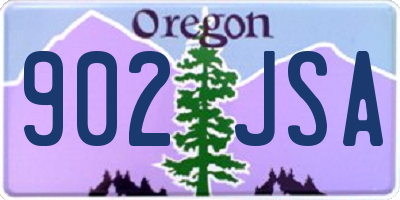 OR license plate 902JSA