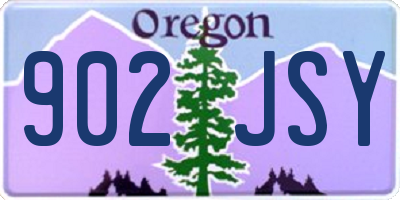 OR license plate 902JSY