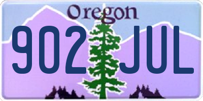OR license plate 902JUL