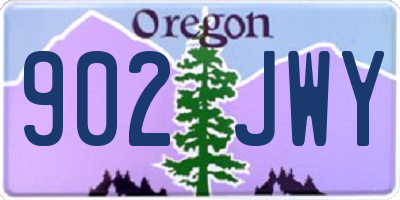 OR license plate 902JWY