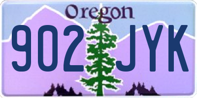 OR license plate 902JYK