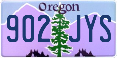 OR license plate 902JYS