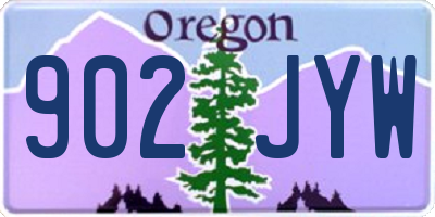 OR license plate 902JYW