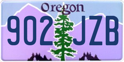 OR license plate 902JZB