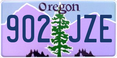 OR license plate 902JZE