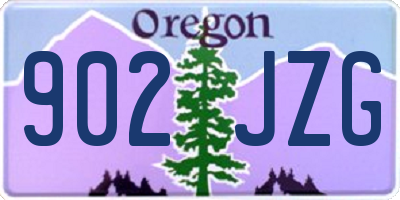 OR license plate 902JZG