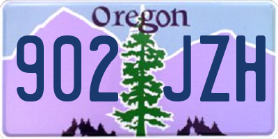 OR license plate 902JZH