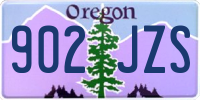 OR license plate 902JZS