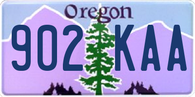 OR license plate 902KAA