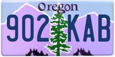 OR license plate 902KAB