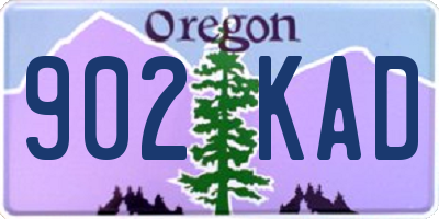 OR license plate 902KAD
