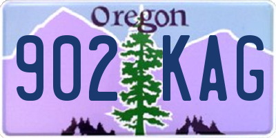 OR license plate 902KAG