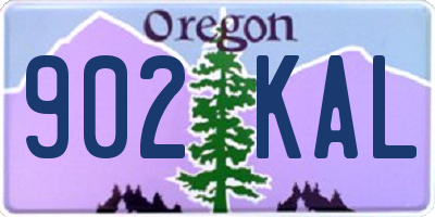 OR license plate 902KAL