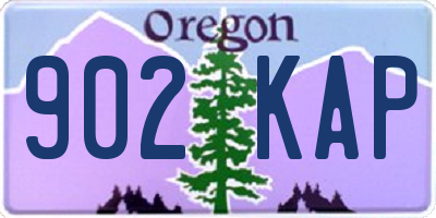 OR license plate 902KAP