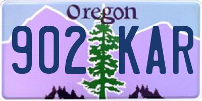 OR license plate 902KAR