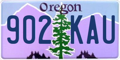OR license plate 902KAU