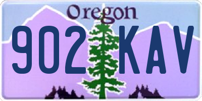 OR license plate 902KAV