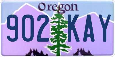 OR license plate 902KAY
