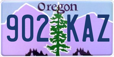 OR license plate 902KAZ