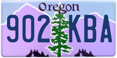 OR license plate 902KBA