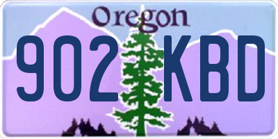 OR license plate 902KBD
