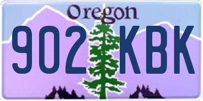 OR license plate 902KBK