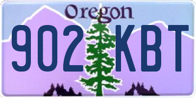OR license plate 902KBT