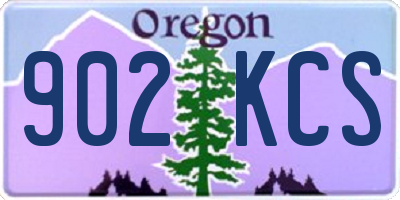 OR license plate 902KCS