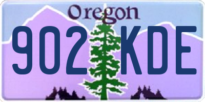 OR license plate 902KDE