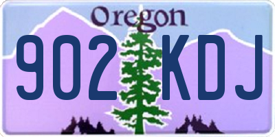 OR license plate 902KDJ