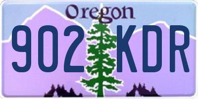 OR license plate 902KDR