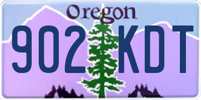 OR license plate 902KDT