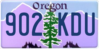 OR license plate 902KDU
