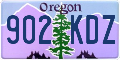 OR license plate 902KDZ