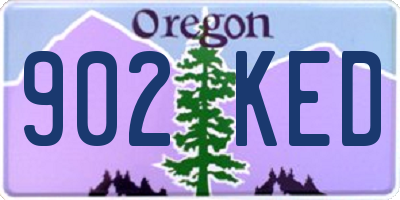 OR license plate 902KED