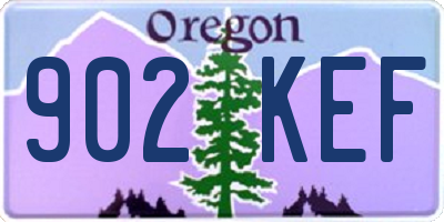 OR license plate 902KEF