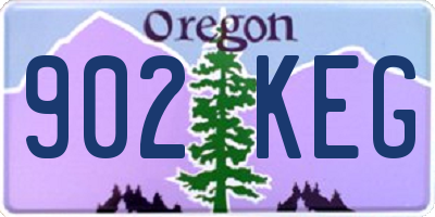 OR license plate 902KEG