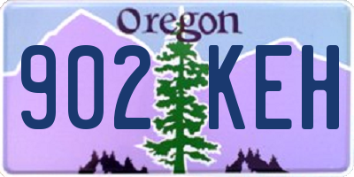 OR license plate 902KEH