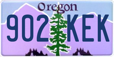 OR license plate 902KEK